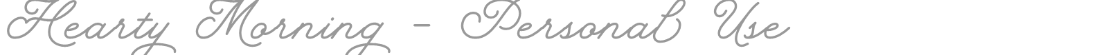 Hearty Morning font preview